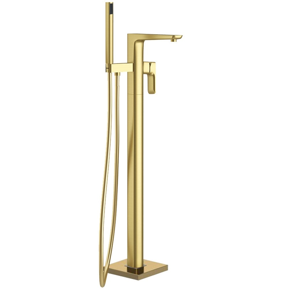 Astini Swansea Brushed Brass Bathroom Freestanding Bath Shower Mixer Tap TIS5120