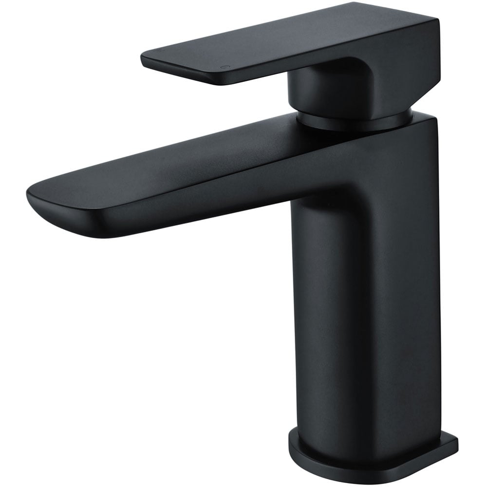 Astini Swansea Orca Black Bathroom Basin Mixer Tap & Slotted Waste TIS5072