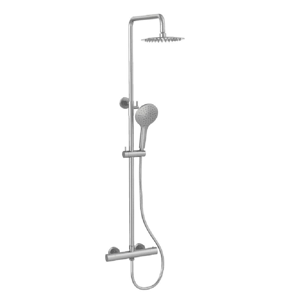 Astini Menai Gunmetal Round Thermostatic Overhead Shower Kit