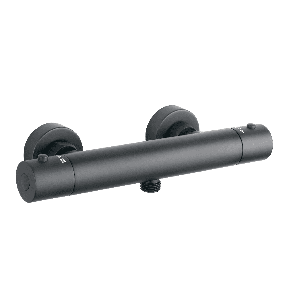 Astini Orca Black Round Thermostatic Bar Valve