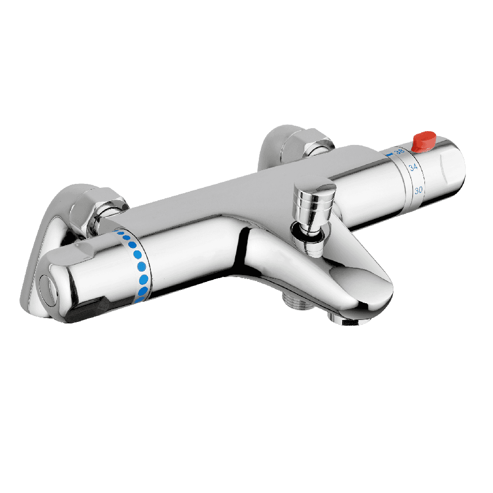 Astini Chrome Low Pressure High Flow Thermostatic Bath Filler with Bath Legs