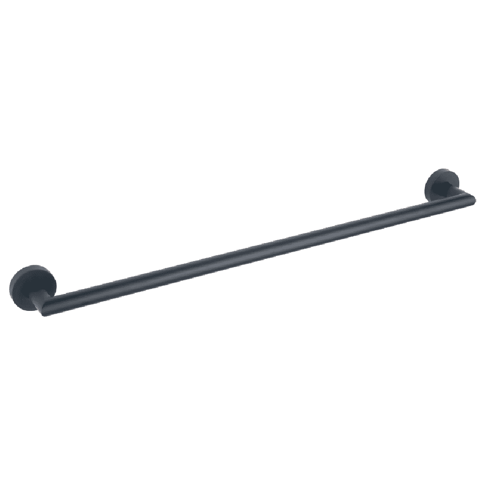 Astini Melbourne Matte Black Round Single Towel Rail