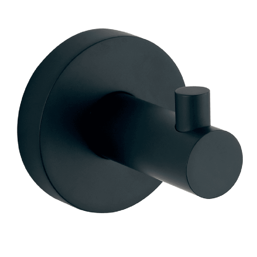 Astini Melbourne Matte Black Round Robe Hook