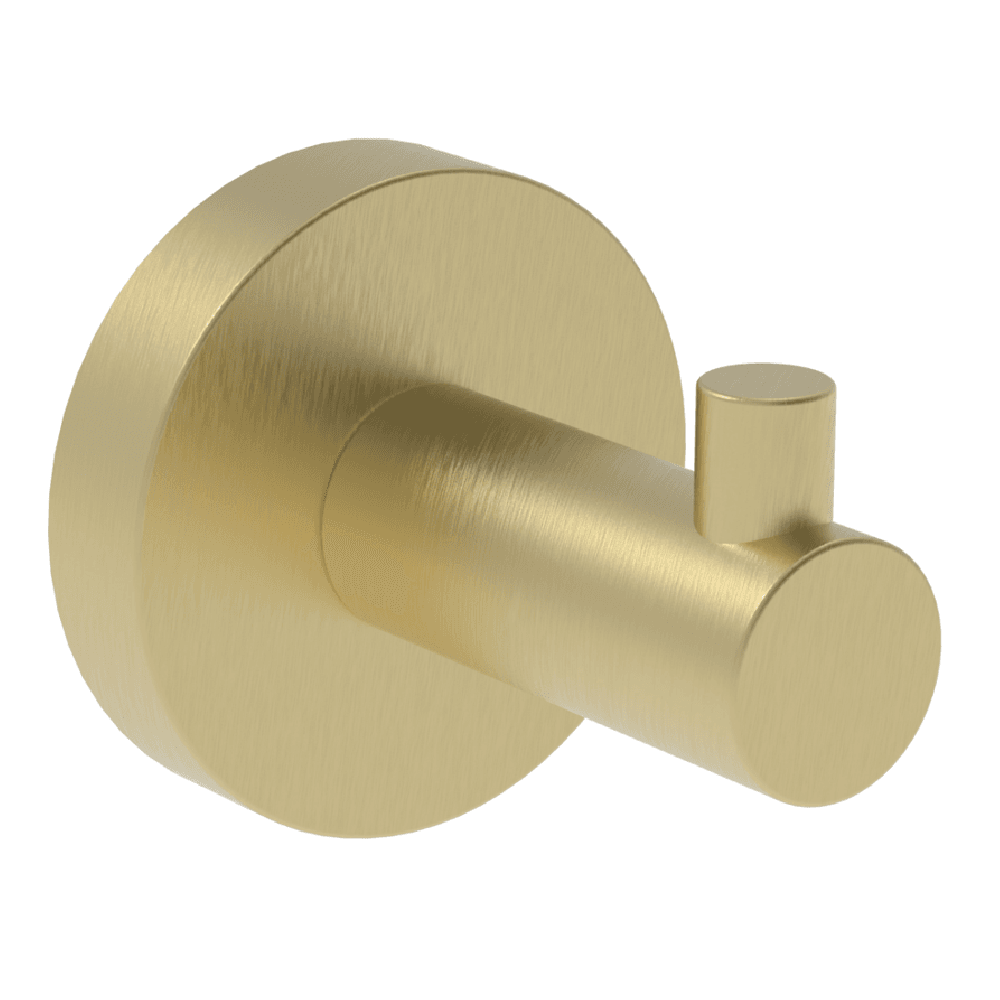 Astini Melbourne Brushed Brass Round Robe Hook