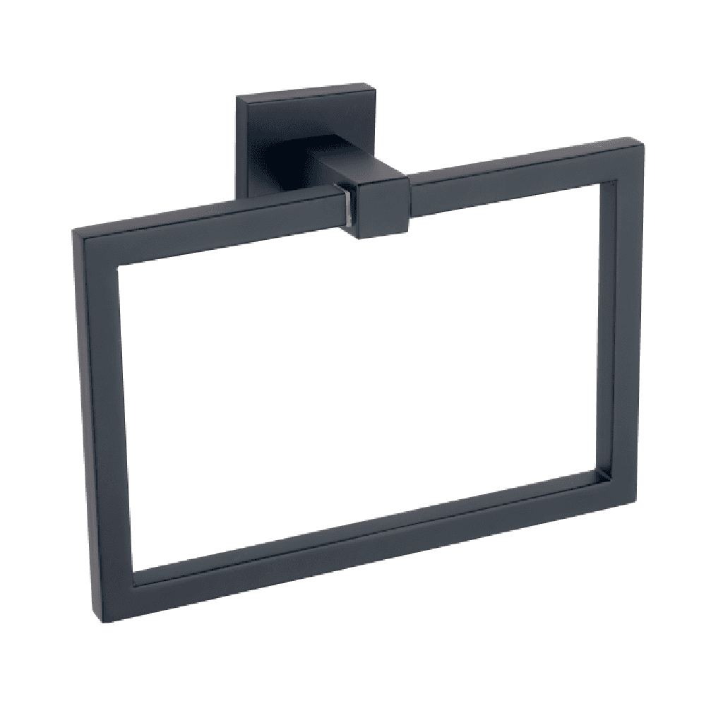 Astini Sydney Matte Black Square Towel Ring