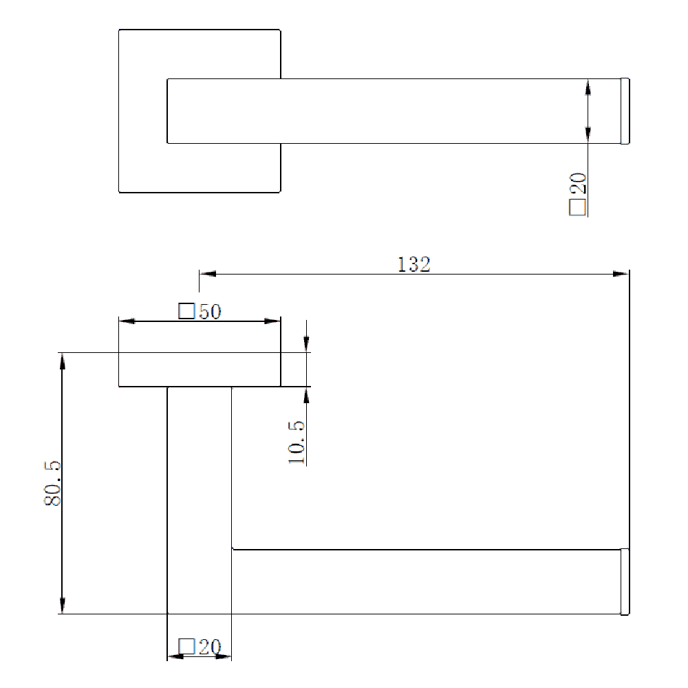 Astini Sydney Matte Black Square Toilet Roll Holder