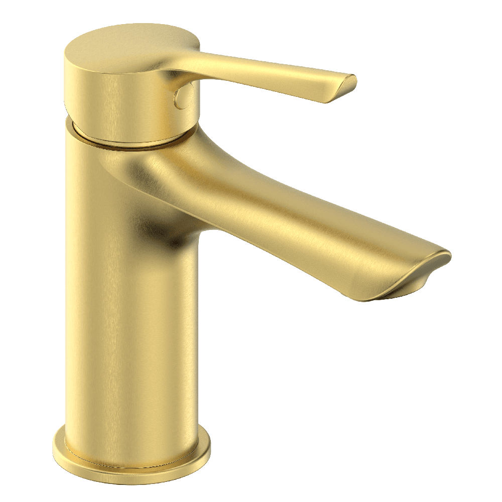 Astini Nefyn Brushed Brass Basin Mixer Tap & Waste