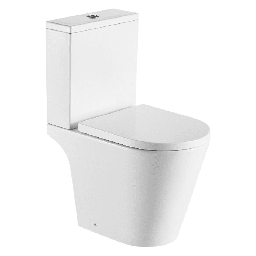 Astini Ferrara Plus Rimless Close Coupled Toilet Pan, Cistern & Soft Close Seat