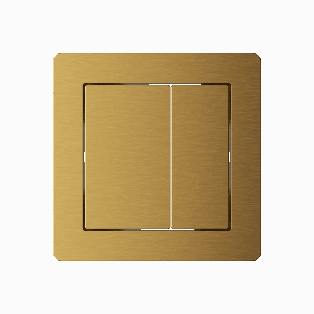 Astini Brushed Brass Square Flush Button