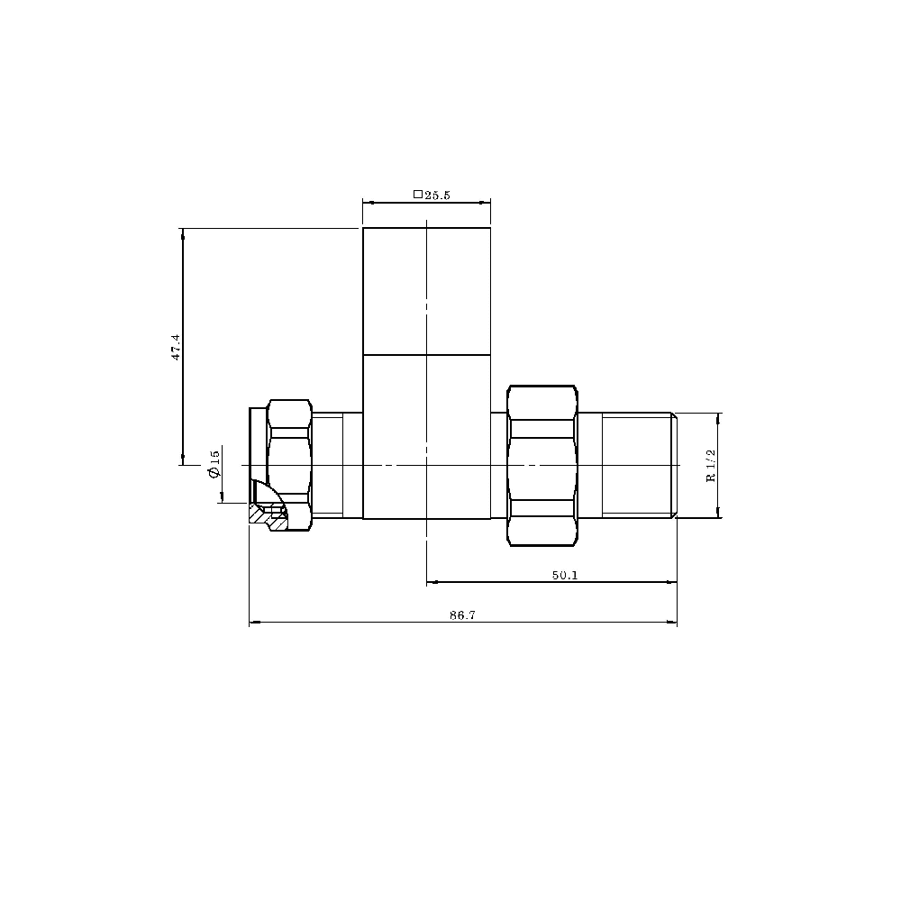 Astini Brushed Brass Square Straight Radiator Valves