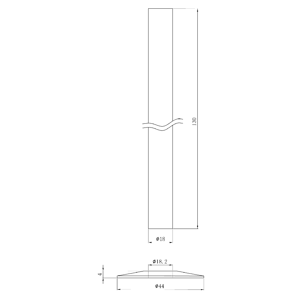 Astini Chrome Radiator Pipe Sleeve 130mm