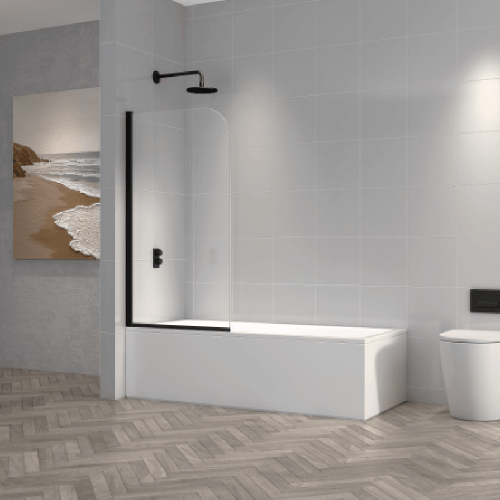 Astini T16 Black 780x1400x6mm Bath Screen