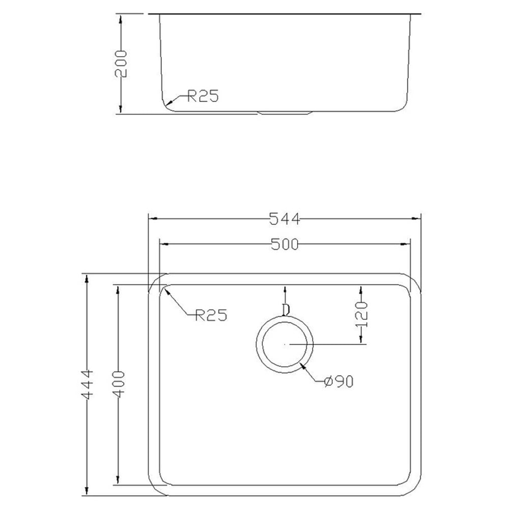 Astini Serena 1.0 Bowl Stainless Steel Undermount Kitchen Sink & Waste 5040