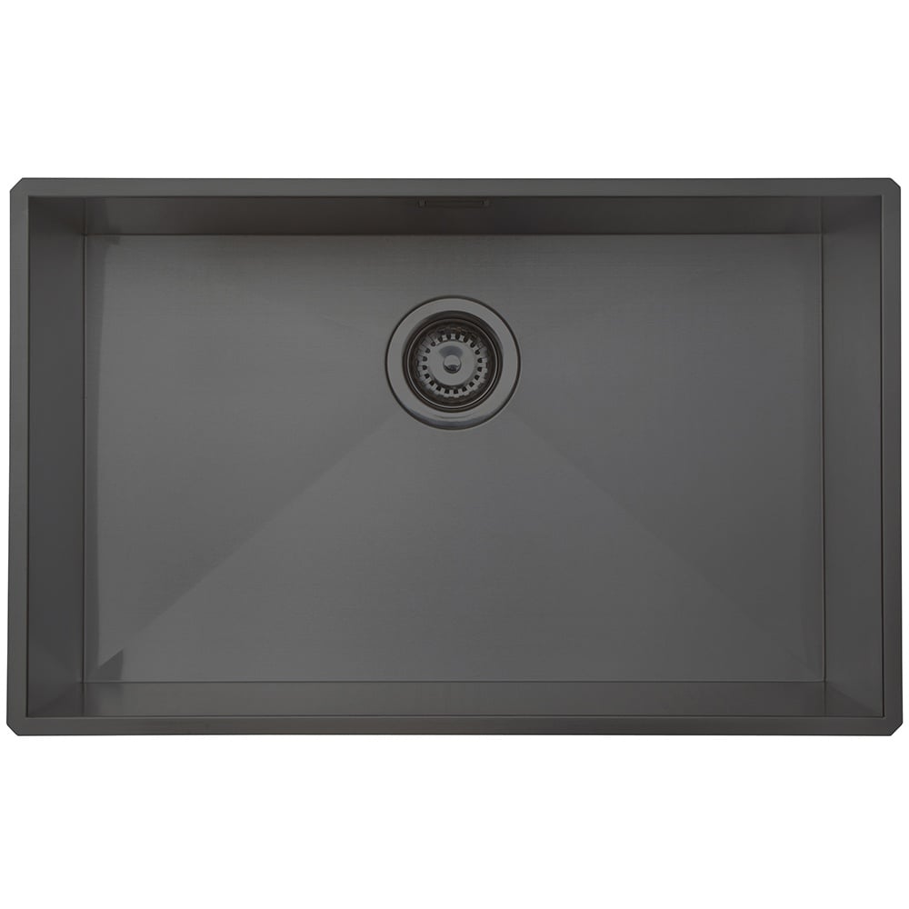 Astini Sotto 70x40 1.0 Bowl Gunmetal PVD Stainless Steel Kitchen Sink & Waste