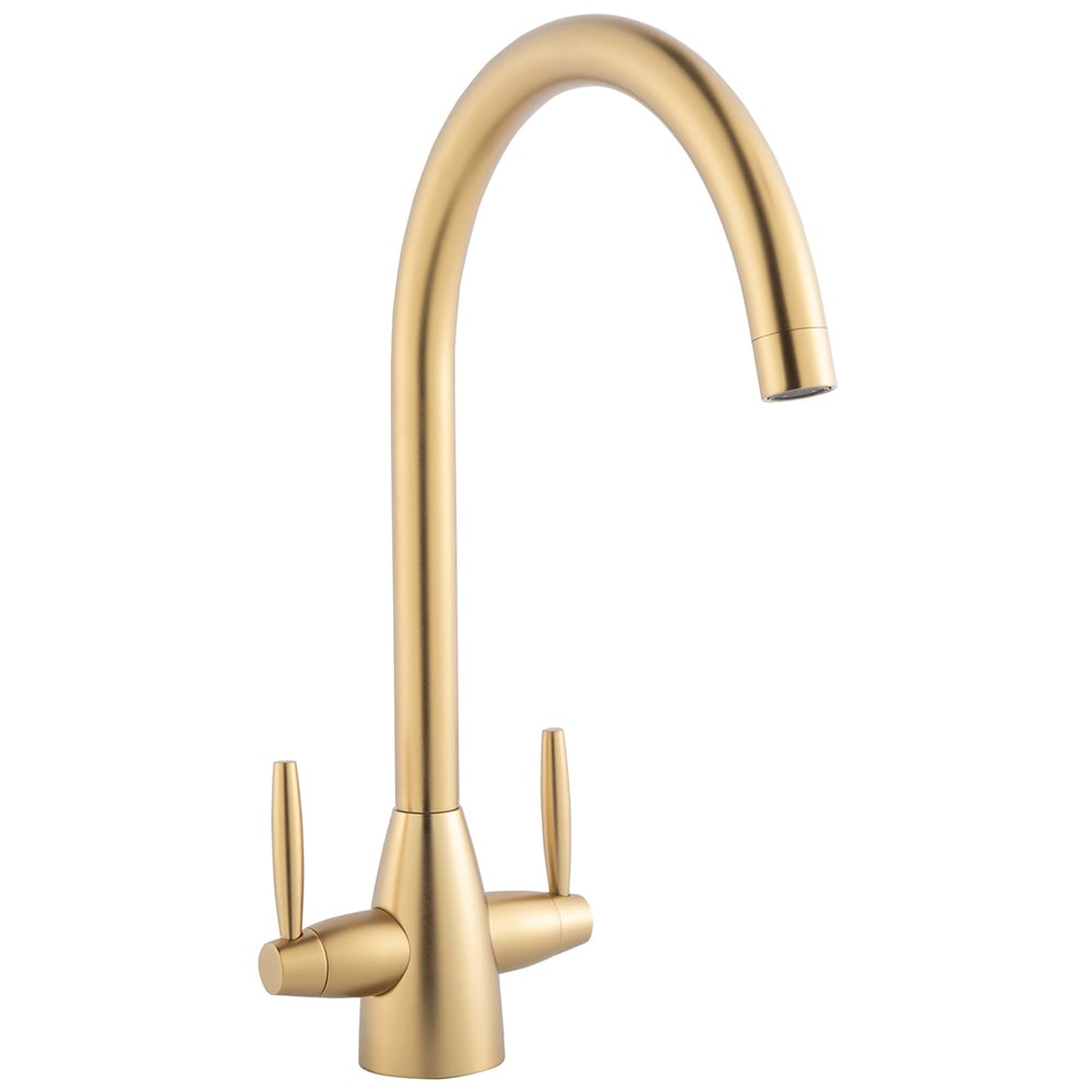 Astini Sopra Twin Lever Kitchen Mixer Tap with Sleek Modern Design