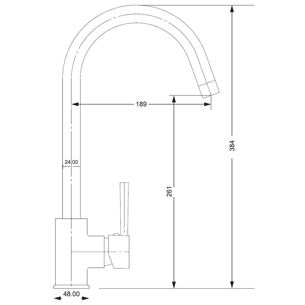 Astini Sopra Single Lever Kitchen Mixer Tap with Modern Design and Durable Finish