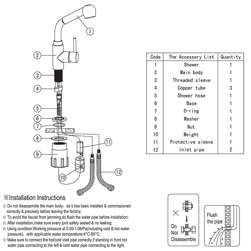 Astini Samuel Chrome Pullout Spout Kitchen Sink Mixer Tap HK43