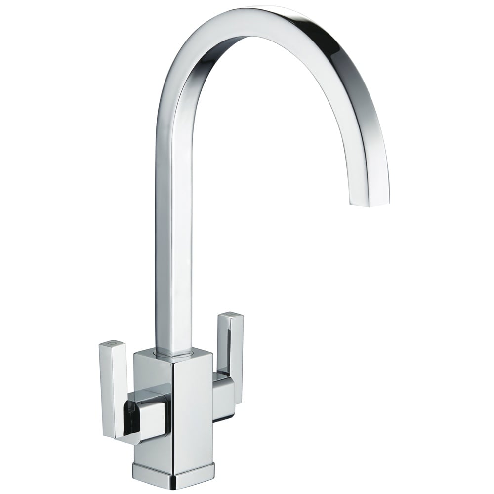 Astini Luigi Chrome Twin Lever Kitchen Sink Mixer Tap CS957CP