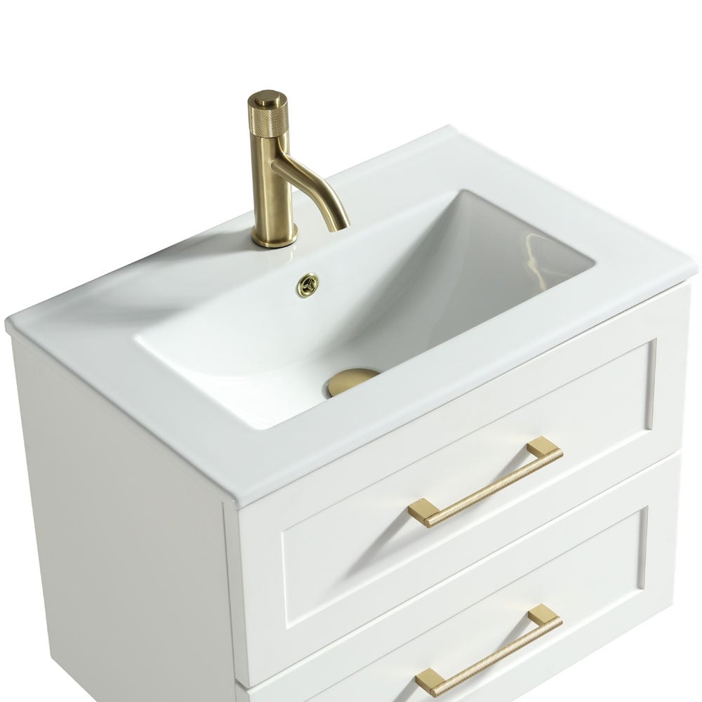 Astini Bakewell 600mm Silk White Wall Hung Vanity Unit