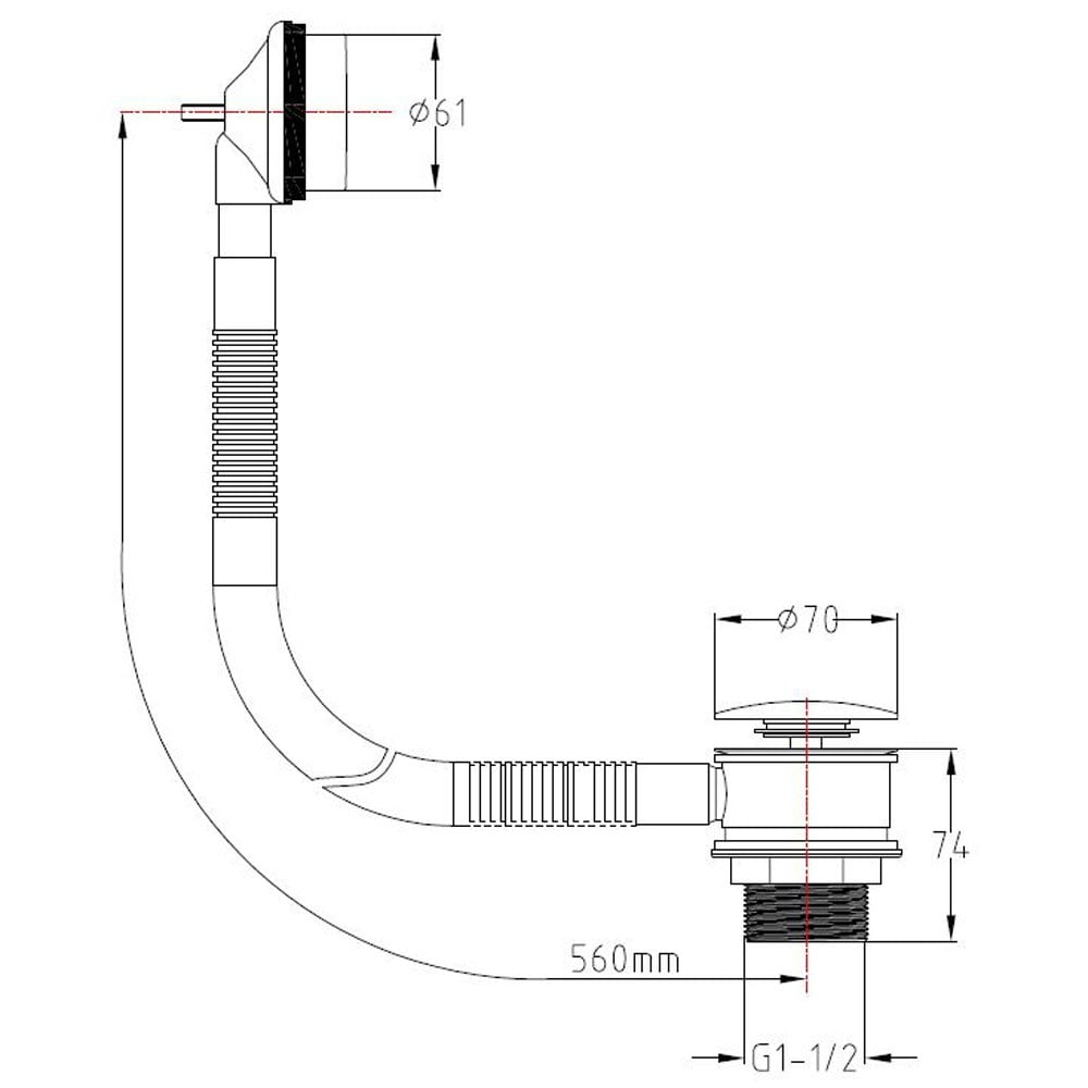 Astini Brushed Bronze Click Clack Waste & Overflow