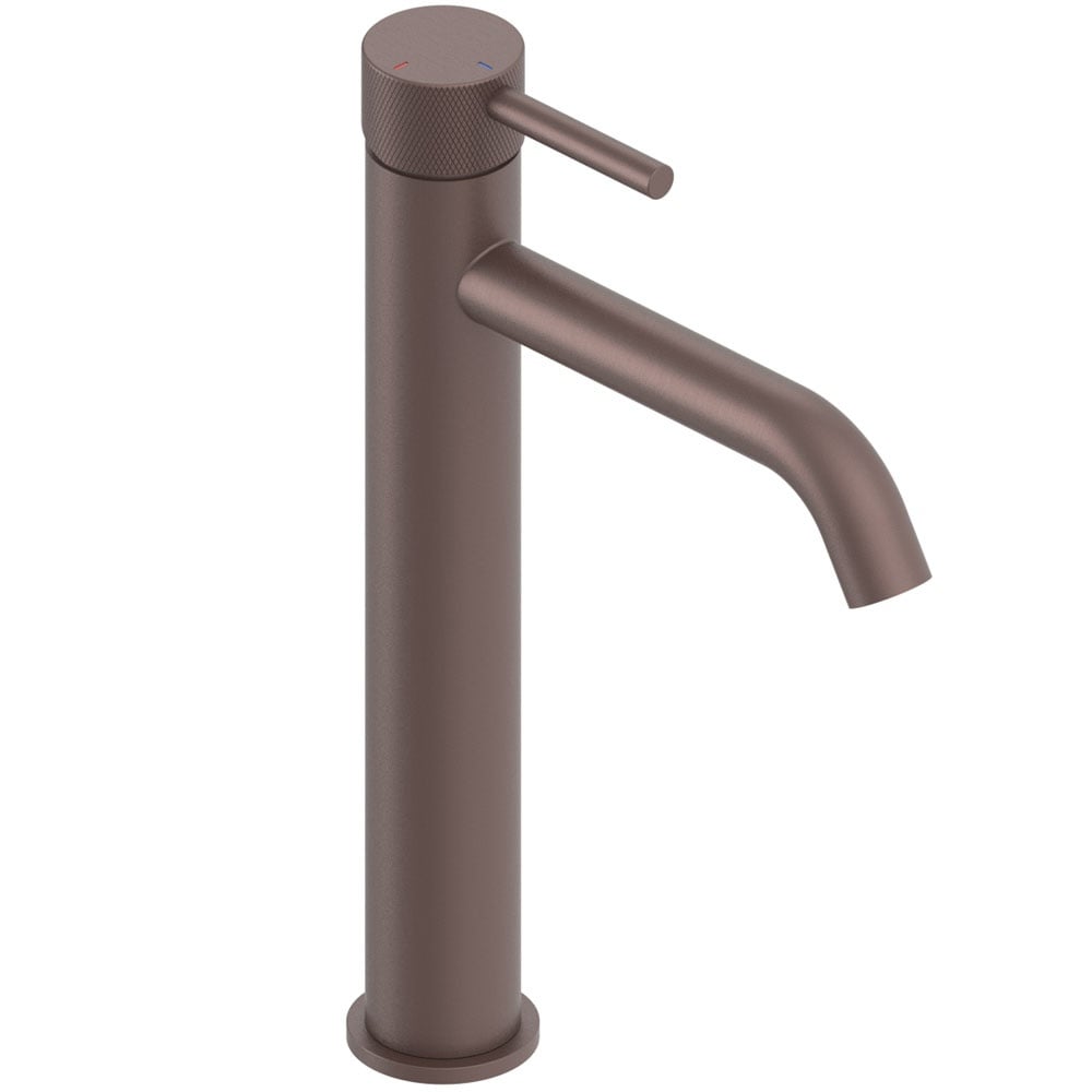 Astini Redondo Brushed Bronze Round Tall Eco Basin Mixer Tap