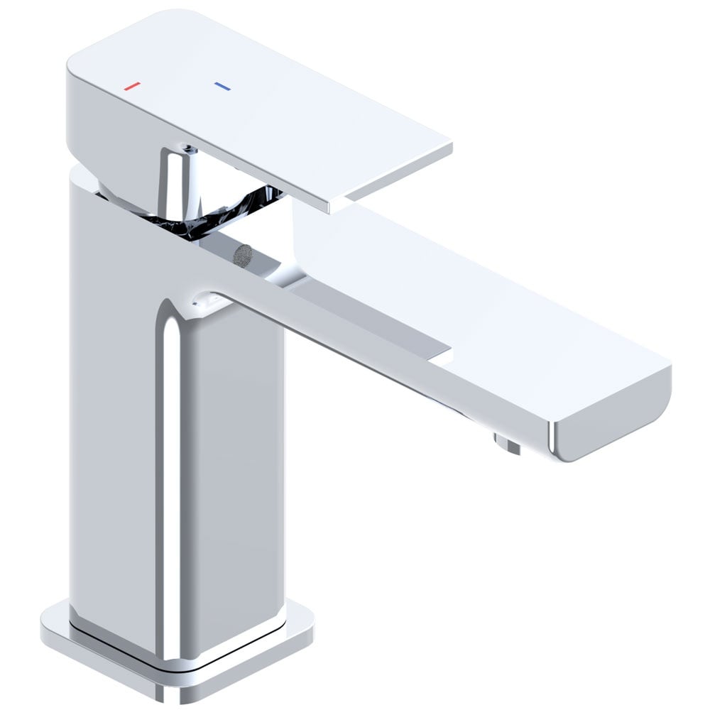 Astini Quadrado Chrome Square Eco Basin Mixer Tap & Waste
