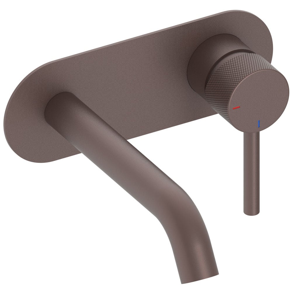 Astini Redondo Brushed Bronze Round Eco Wall Mounted Basin Mixer Tap