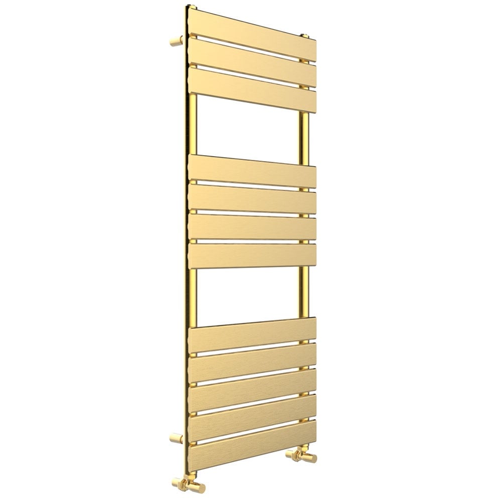 Astini Queenstown Brass 1200x450mm Designer Radiator Towel Rail