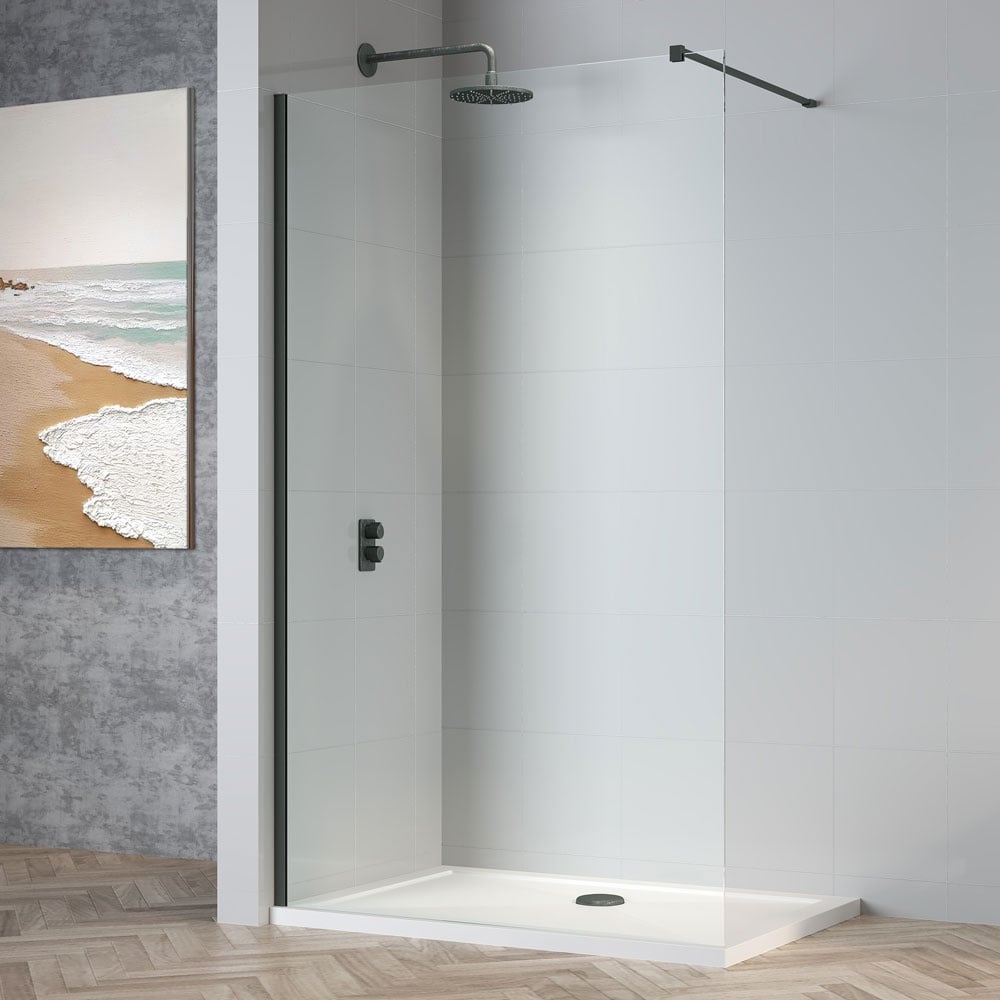 Astini TI8 Gunmetal 700x1950x8mm Wetroom Panel