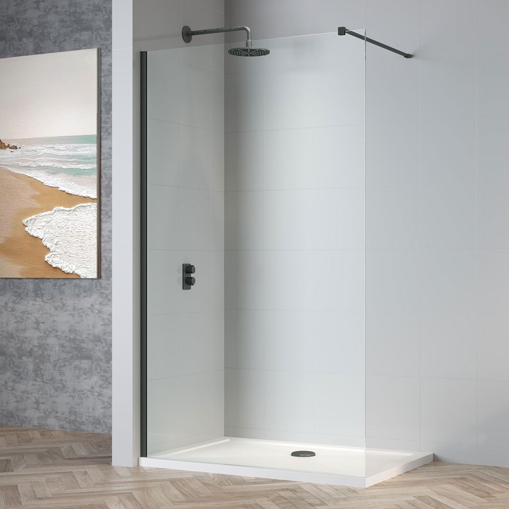 Astini TI8 Gunmetal 800x1950x8mm Wetroom Panel