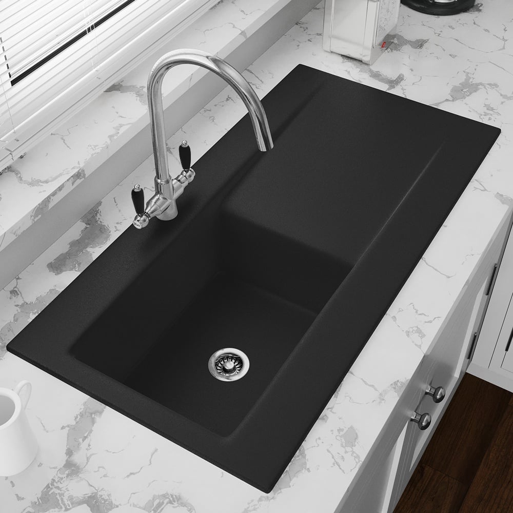 Astini Desire 100 1.0 Bowl Ceramic Kitchen Sink & Waste with Matt Finish