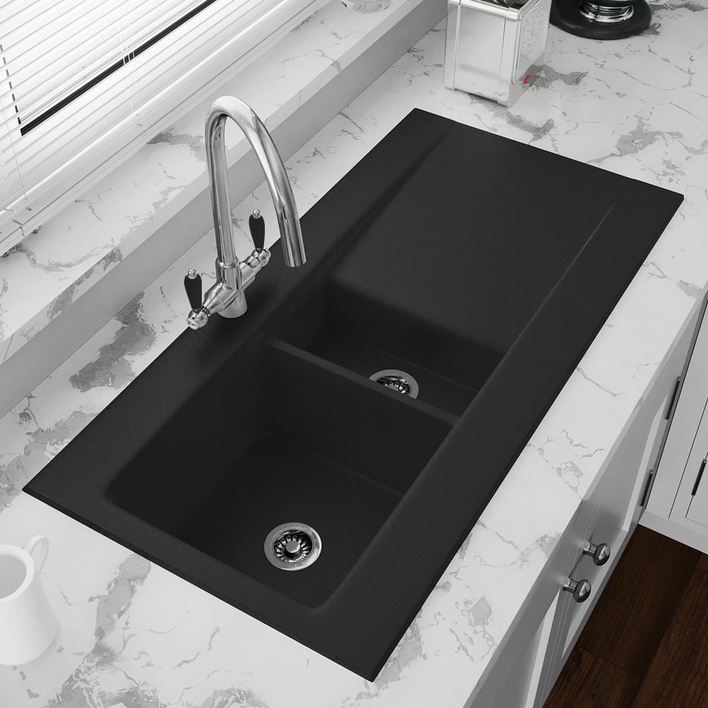 Astini Desire 150 1.5 Bowl Matt Ceramic Kitchen Sink & Waste
