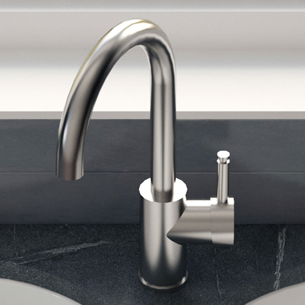Astini Industrial 3in1 Boiling Hot Water Kitchen Tap & Tank with Brushed Brass Finish