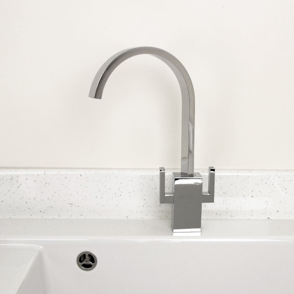 Astini Metropolitan Chrome Twin Lever Kitchen Sink Mixer Tap HK49