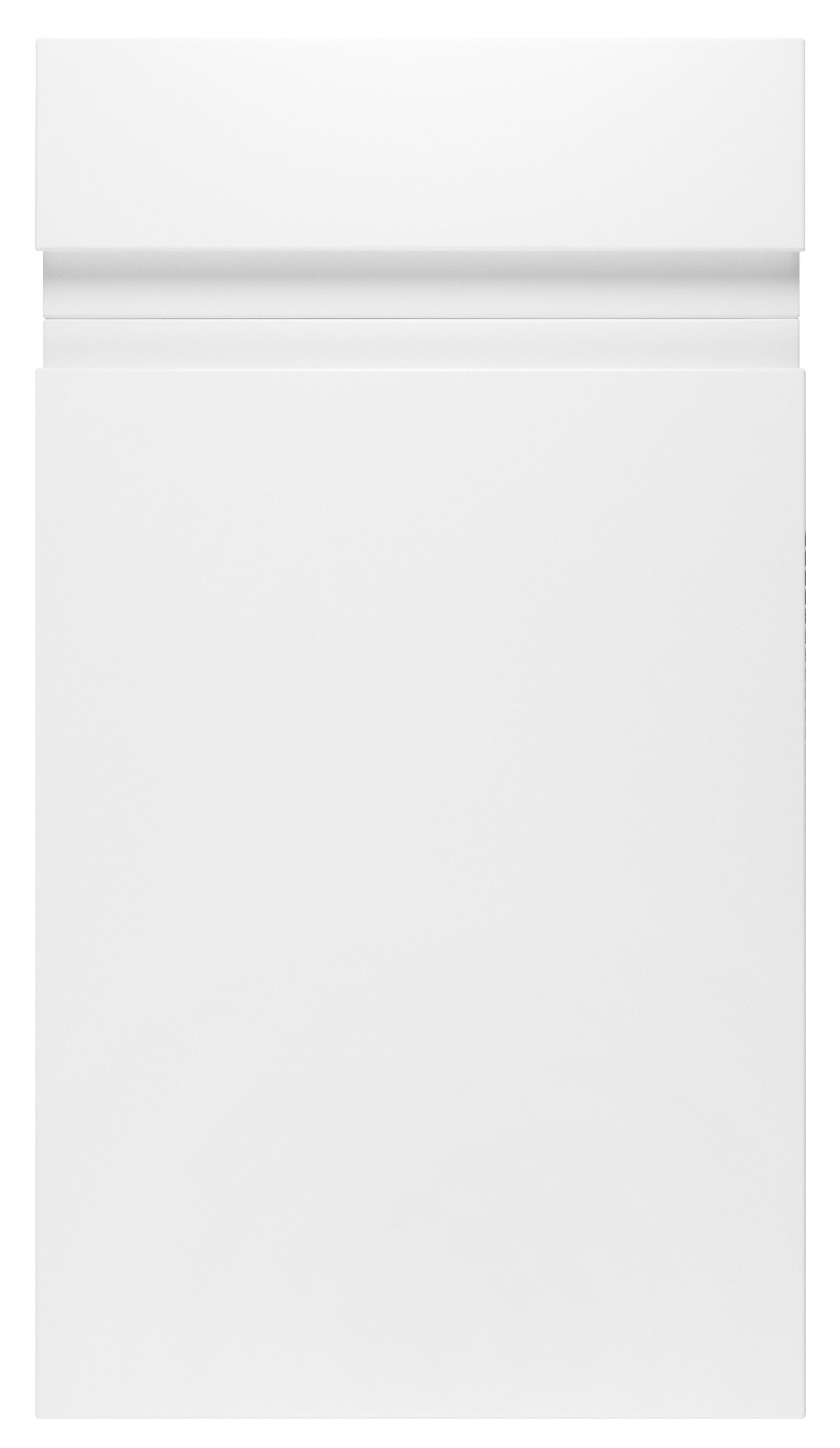 Larissa Handle Less White Matt J Pull- Replacement Kitchen Doors (570mm High)