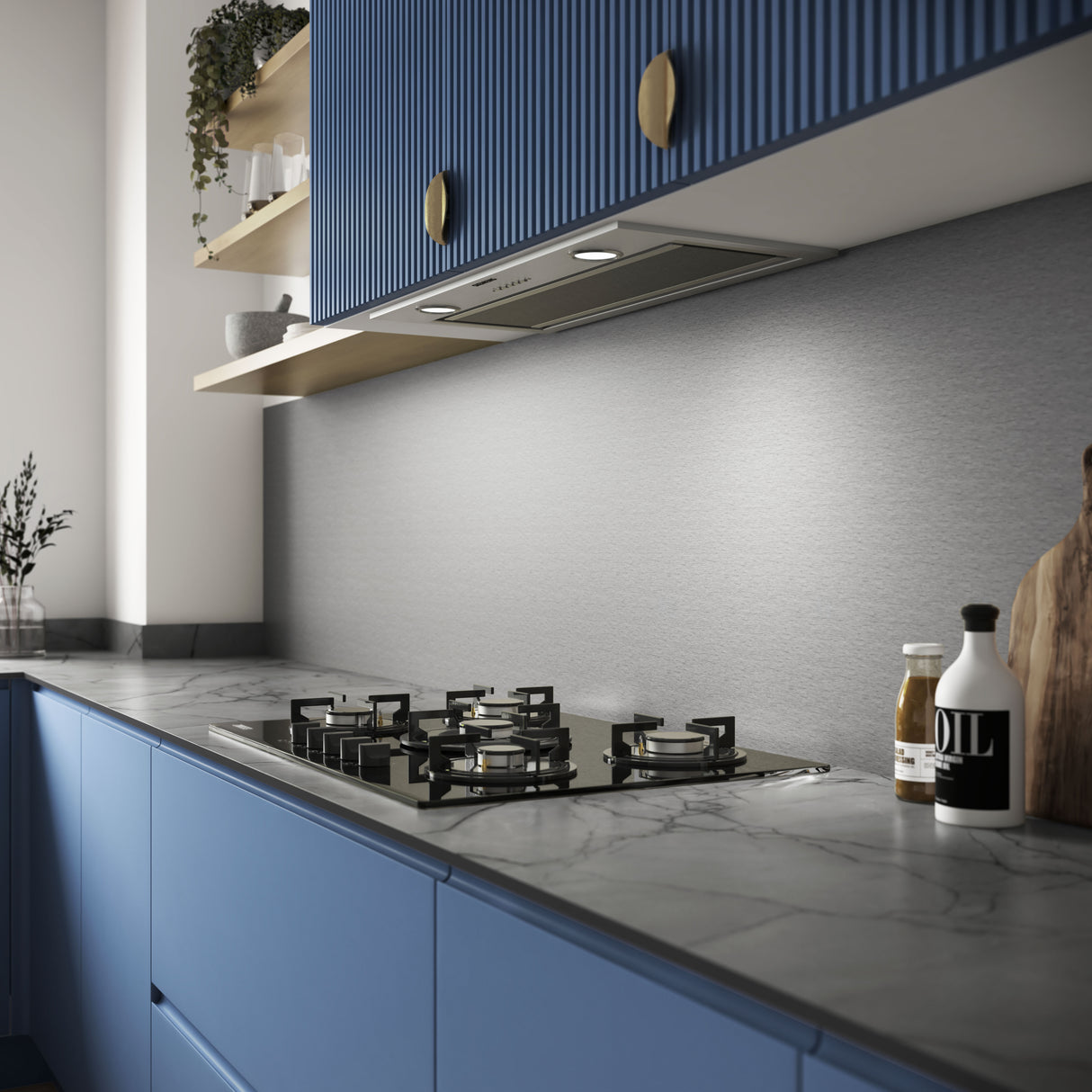 Wilsonart Alloy Brushed Steel/ Brushed Titanium (Double Sided) Aluminium Feature Kitchen Splashback