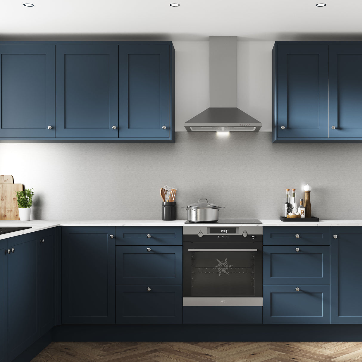 Wilsonart Alloy Brushed Steel/ Brushed Titanium (Double Sided) Aluminium Feature Kitchen Splashback