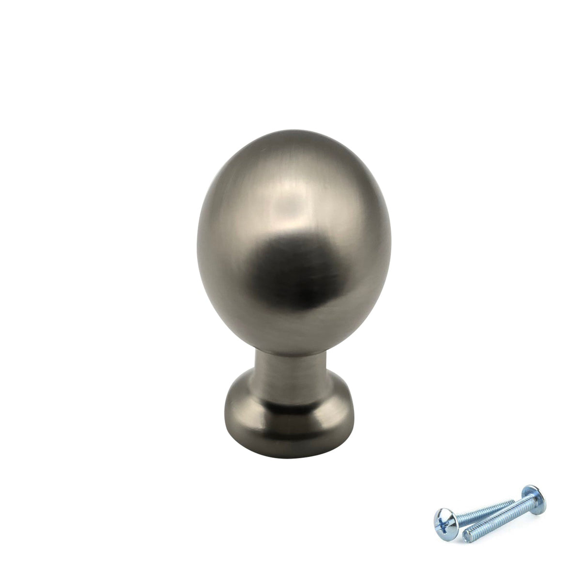 M4TEC Brushed Nickel Oval Knob Handle – VG8 Series (36mm Cabinet, Drawer & Cupboard Knob)