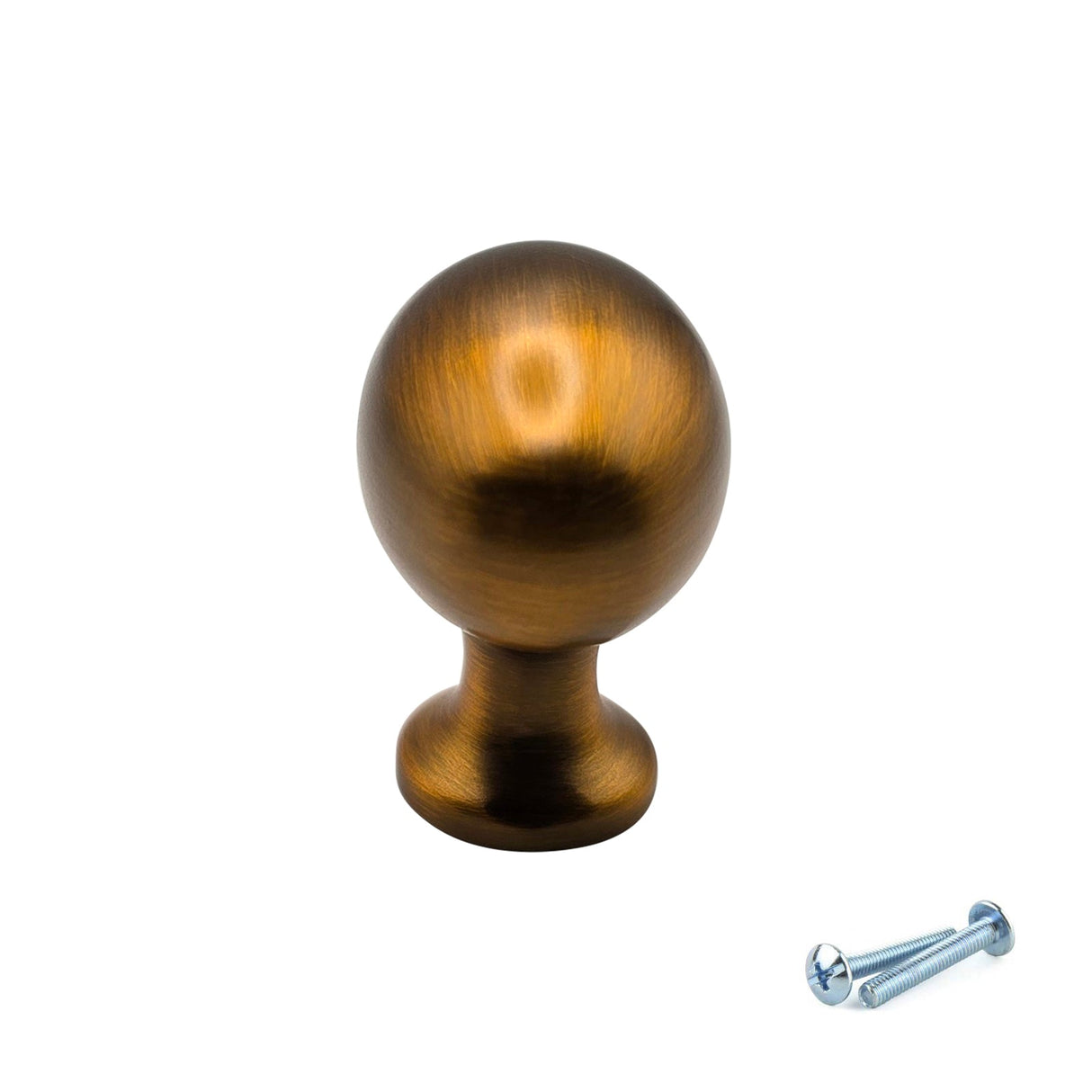 M4TEC Aged Brass Oval Knob Handle β VG8 Series (36mm Cabinet, Drawer & Cupboard Knob)
