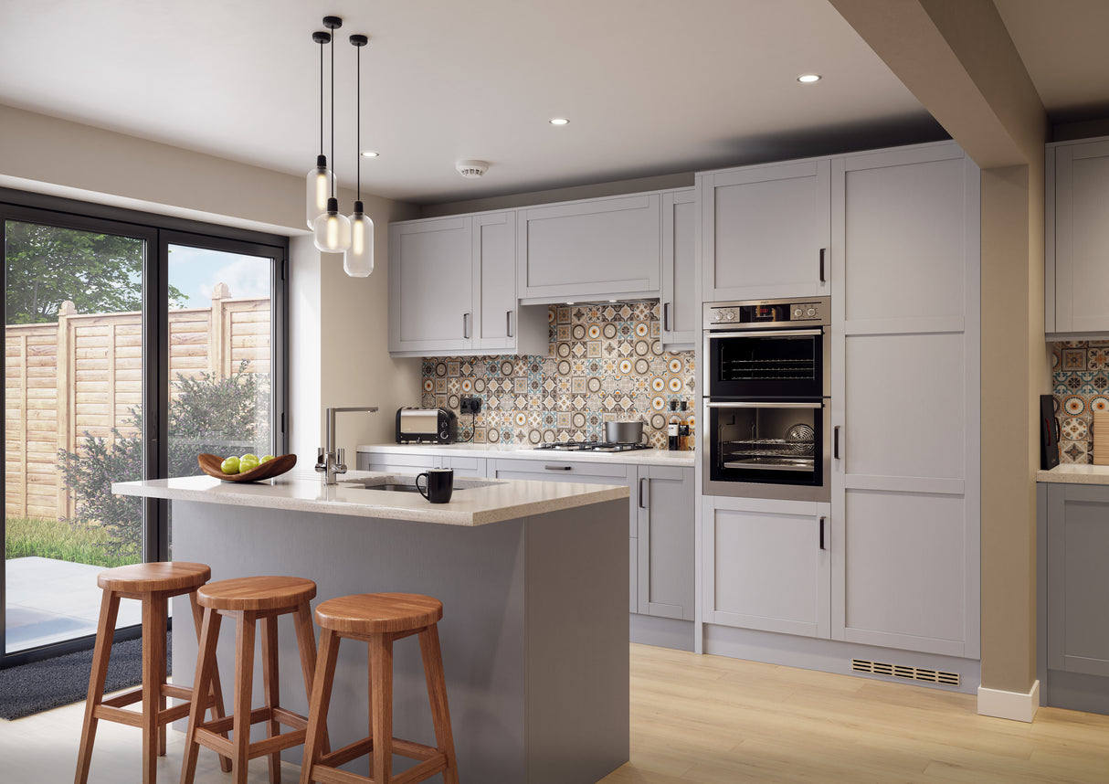 Balmoral Wood Grain 'Skinny' Shaker Dust Grey Ash- Replacement Kitchen Doors (450mm High)