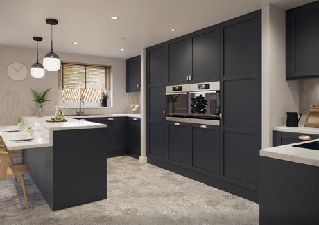 Balmoral Wood Grain 'Skinny' Shaker Indigo Ash- Replacement Kitchen Drawer Fronts/Oven Filler Panel (110mm High)