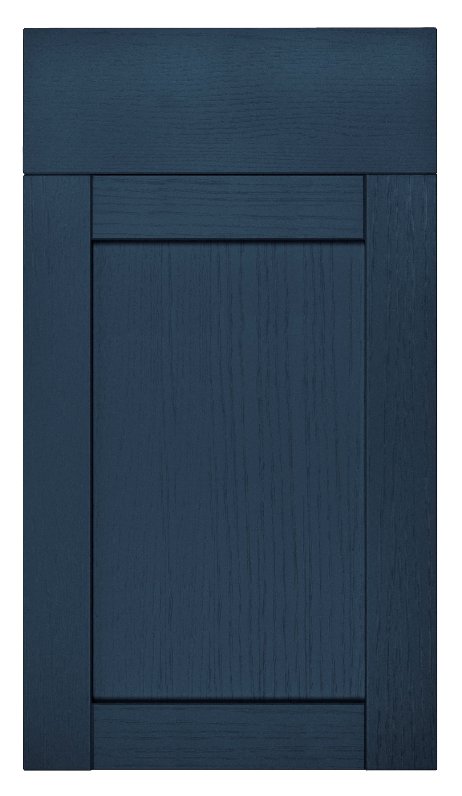 Balmoral Wood Grain 'Skinny' Shaker Navy Blue Ash- Replacement Kitchen Drawer Front (175mm High)