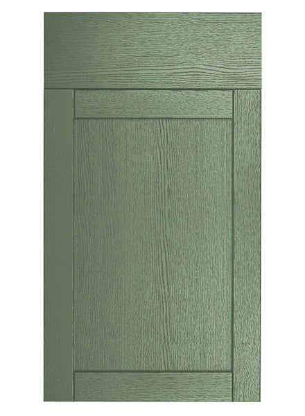 Balmoral Wood Grain 'Skinny' Shaker Reed Green Ash- Replacement Kitchen Doors (980mm High)