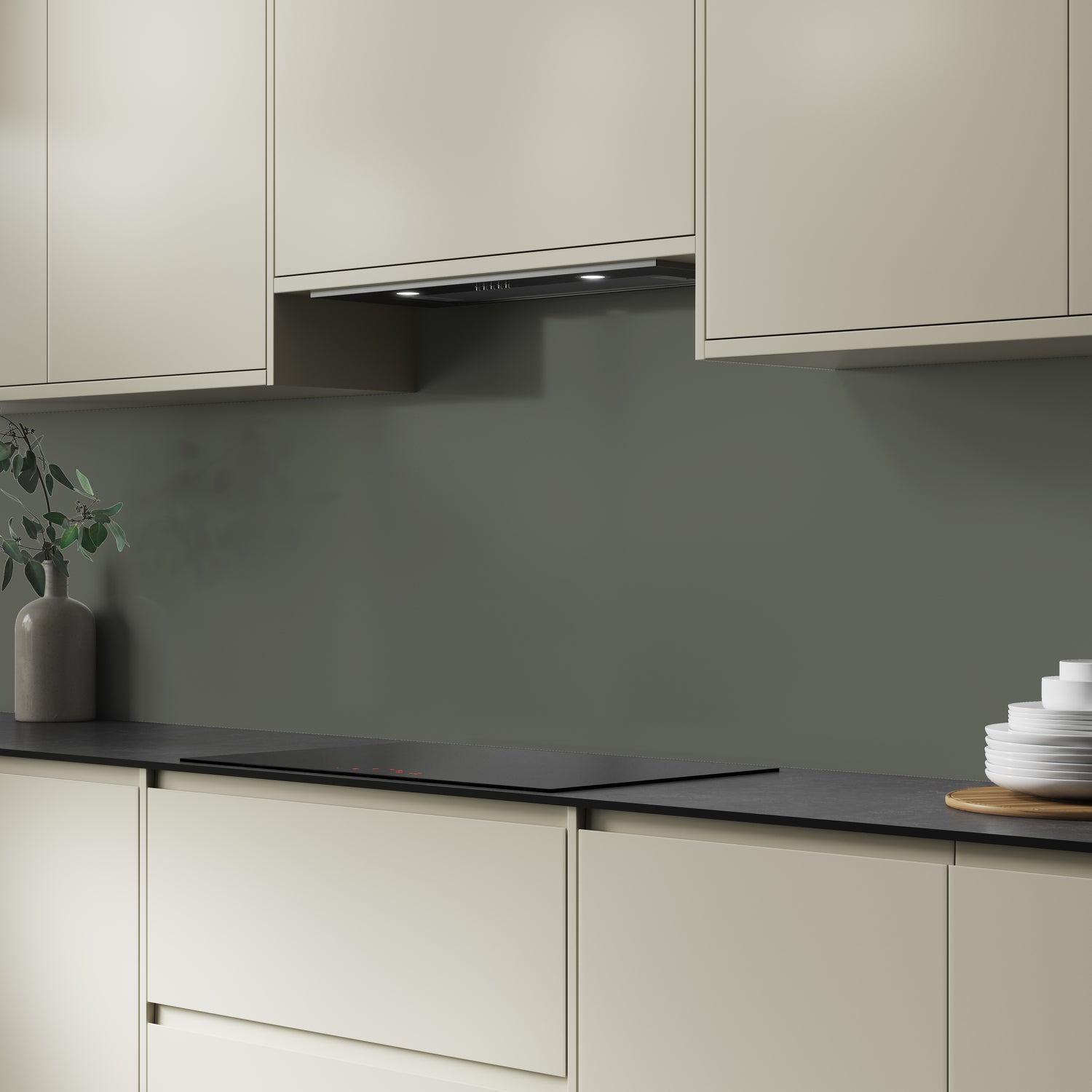 Bushboard Alloy Battleship Grey Aluminium Feature Kitchen Splashback