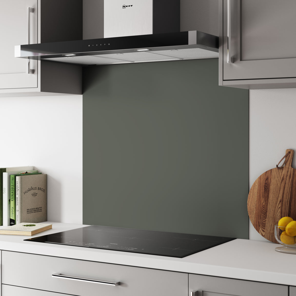 Bushboard Alloy Battleship Grey Aluminium Feature Kitchen Splashback