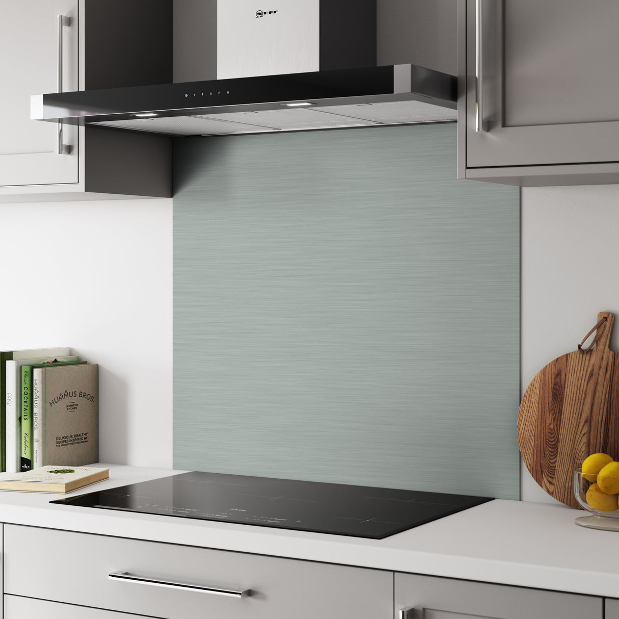 Bushboard Alloy Brushed Steel Aluminium Feature Kitchen Splashback