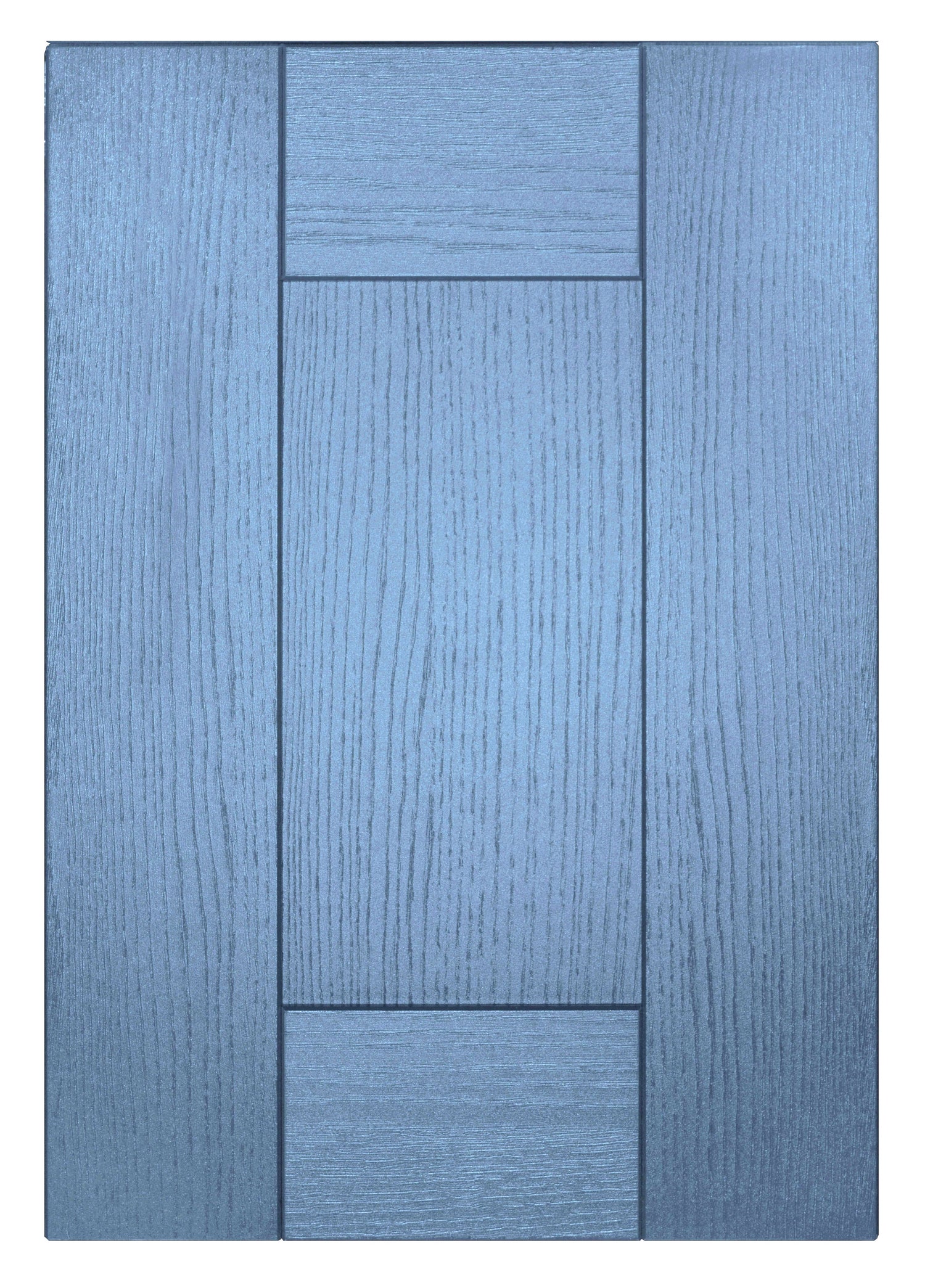 Buckingham Wood Grain Shaker Navy Blue- Replacement Kitchen Doors (1965mm High 3 Panel)