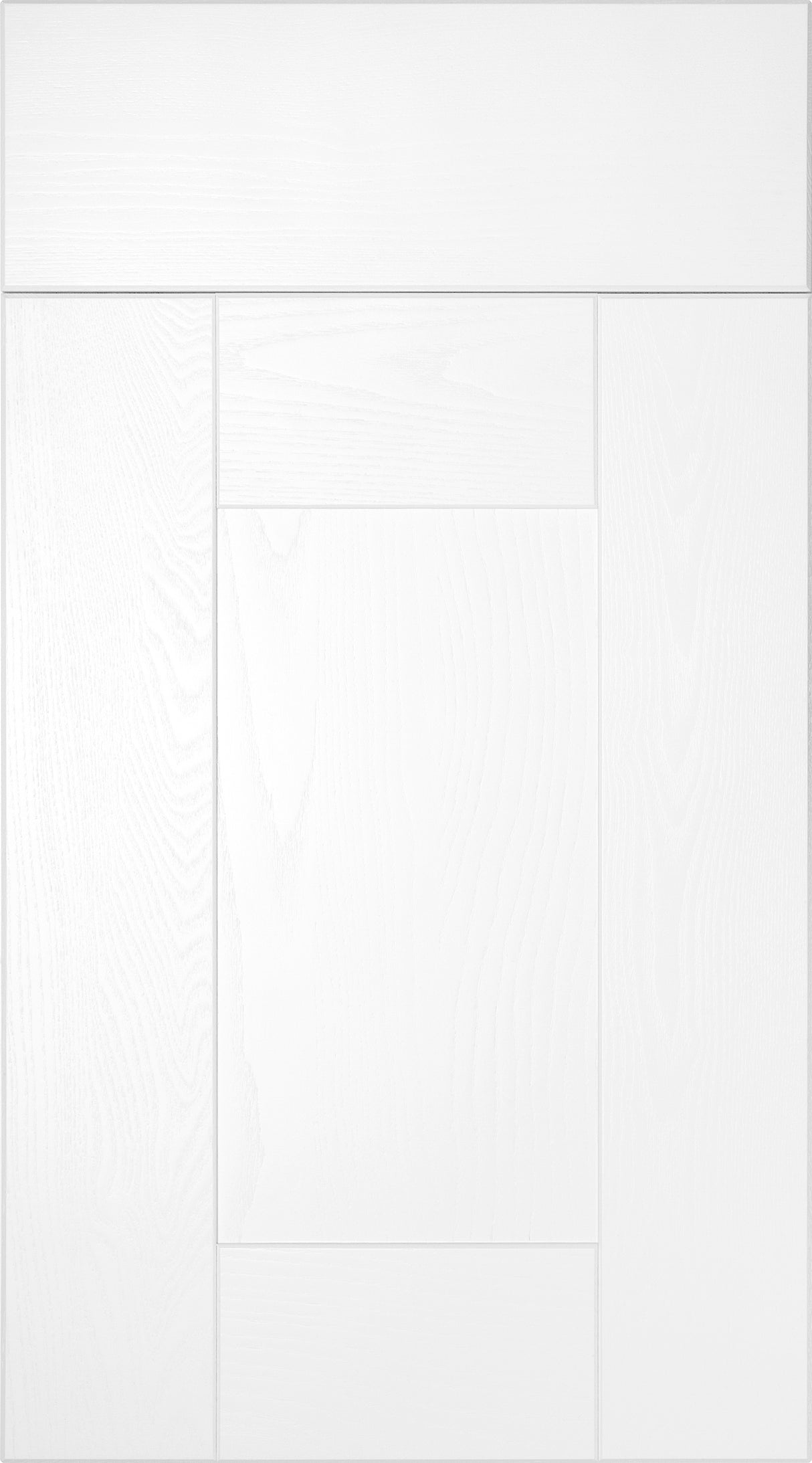 Buckingham Wood Grain Shaker White- Replacement Kitchen Door/Drawer Front (283mm High)
