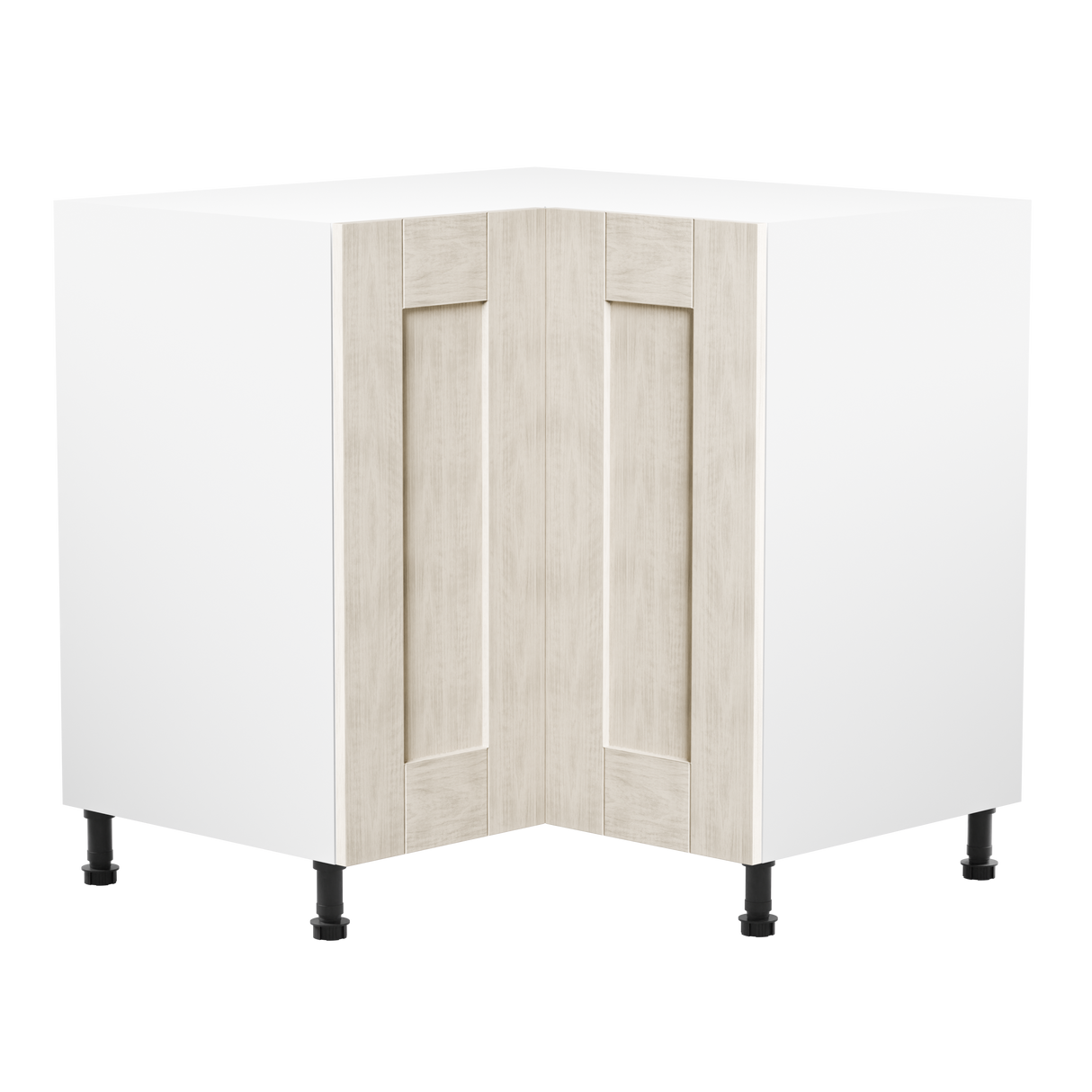 Buckingham Cashmere Ash Shaker 900mm L Shaped Corner Kitchen Base Unit