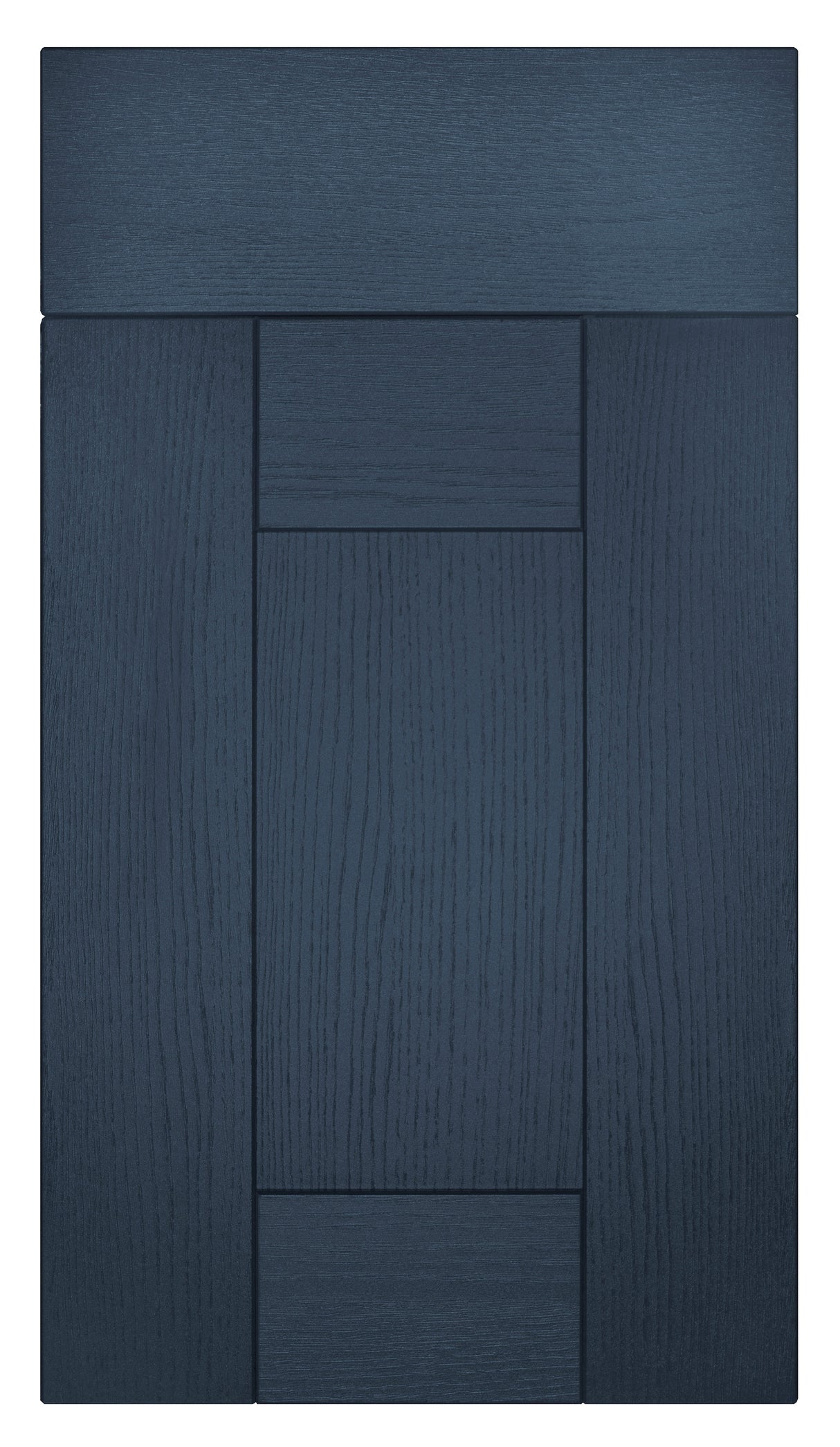 Buckingham Wood Grain Shaker Navy Blue- Replacement Kitchen Doors (1965mm High 3 Panel)